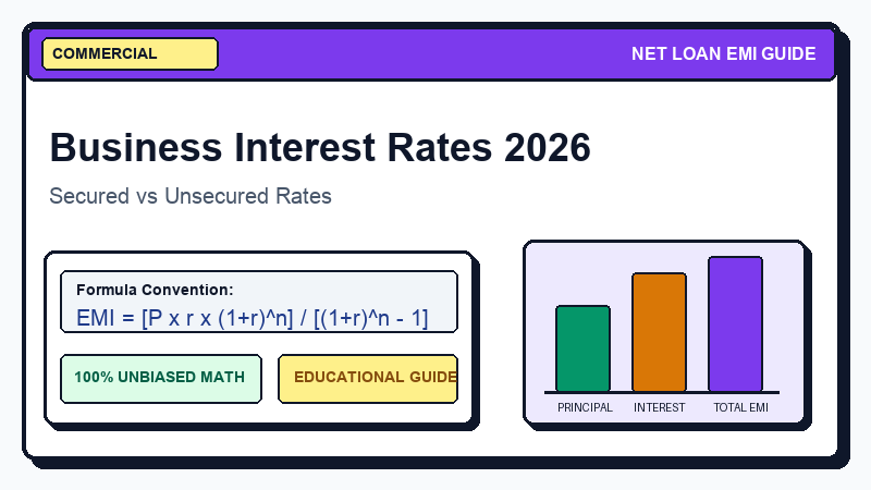 Business Loan Interest Rates 2026: Bank Comparison Guide - Net Loan EMI Calculator Guide