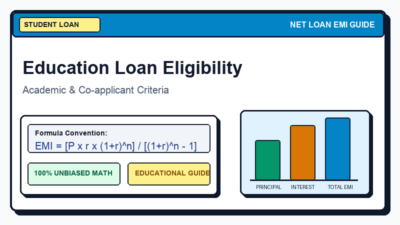 Education Loan Eligibility Criteria: Complete Guide 2026 - Net Loan EMI Calculator Guide
