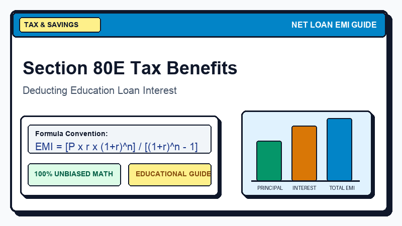 Education Loan Tax Benefits Under Section 80E: Complete Guide - Net Loan EMI Calculator Guide
