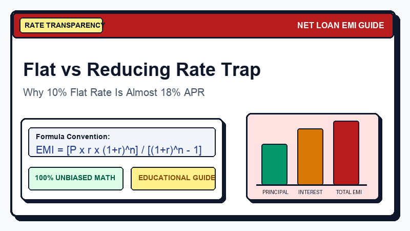 Flat-Rate vs. Reducing-Balance Loan Calculations: Why the Distinction Matters visual financial infographic