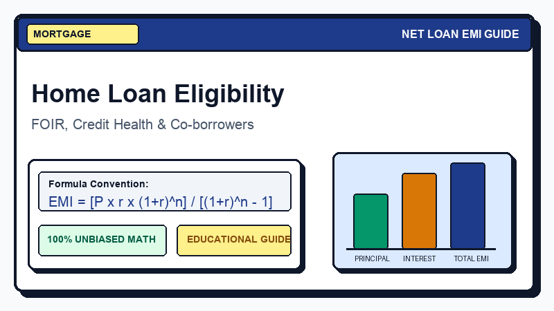 Home Loan Eligibility: How Banks Calculate Your Maximum Loan Amount - Net Loan EMI Calculator Guide