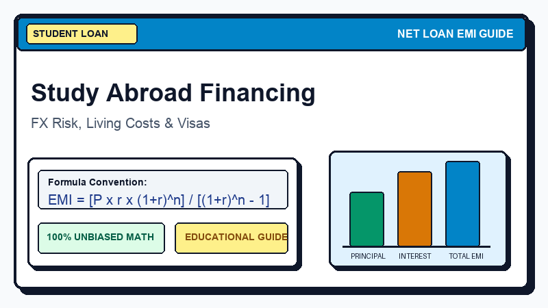 Study Abroad Education Loan: Complete Guide for 2026 - Net Loan EMI Calculator Guide